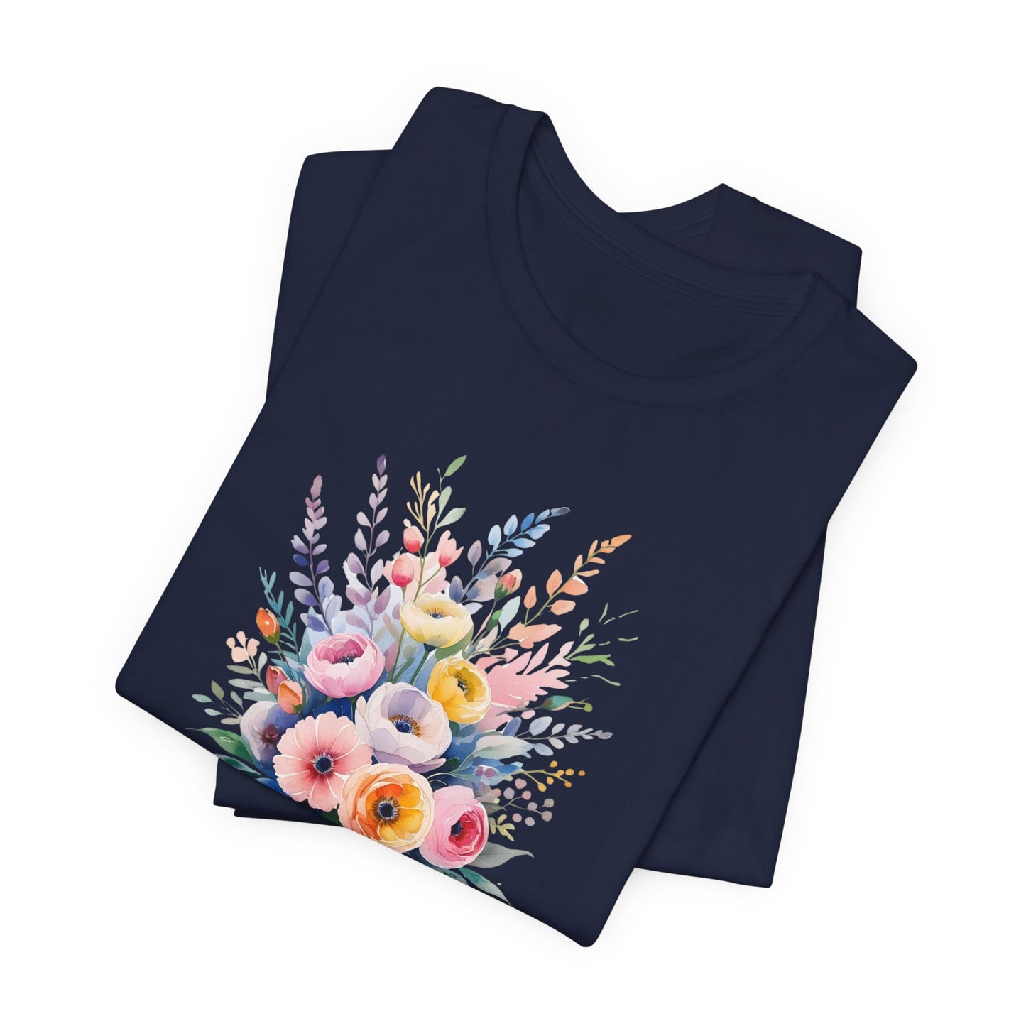 Classic Floral Vase – Minimal Feel-Good Unisex Tee