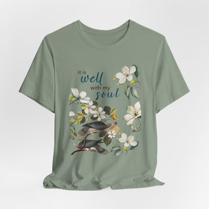 Chinoiserie Floral Bird Shirt - Faithful Motivation