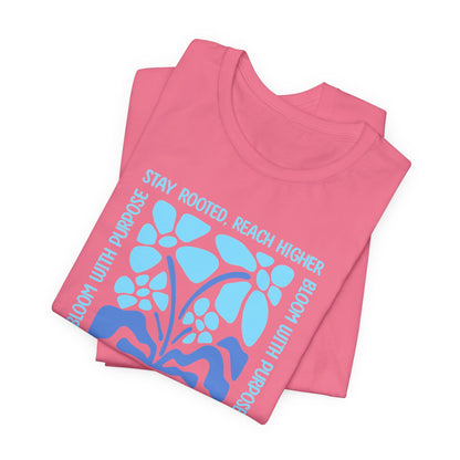 Keep Growing Plant Tee — Inspirational Botanical Graphic T‑Shirt