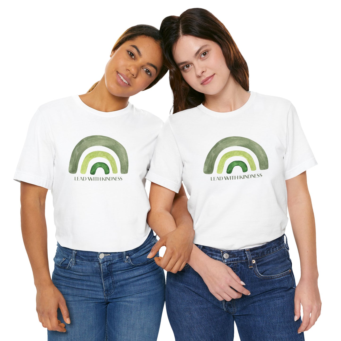 Lead With Kindness – Minimal Rainbow Graphic T-Shirt