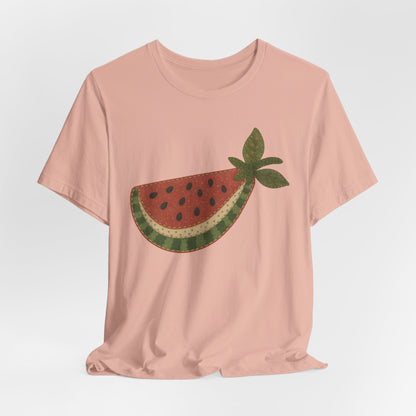 Watermelon Slice Faux Patchwork Tee
