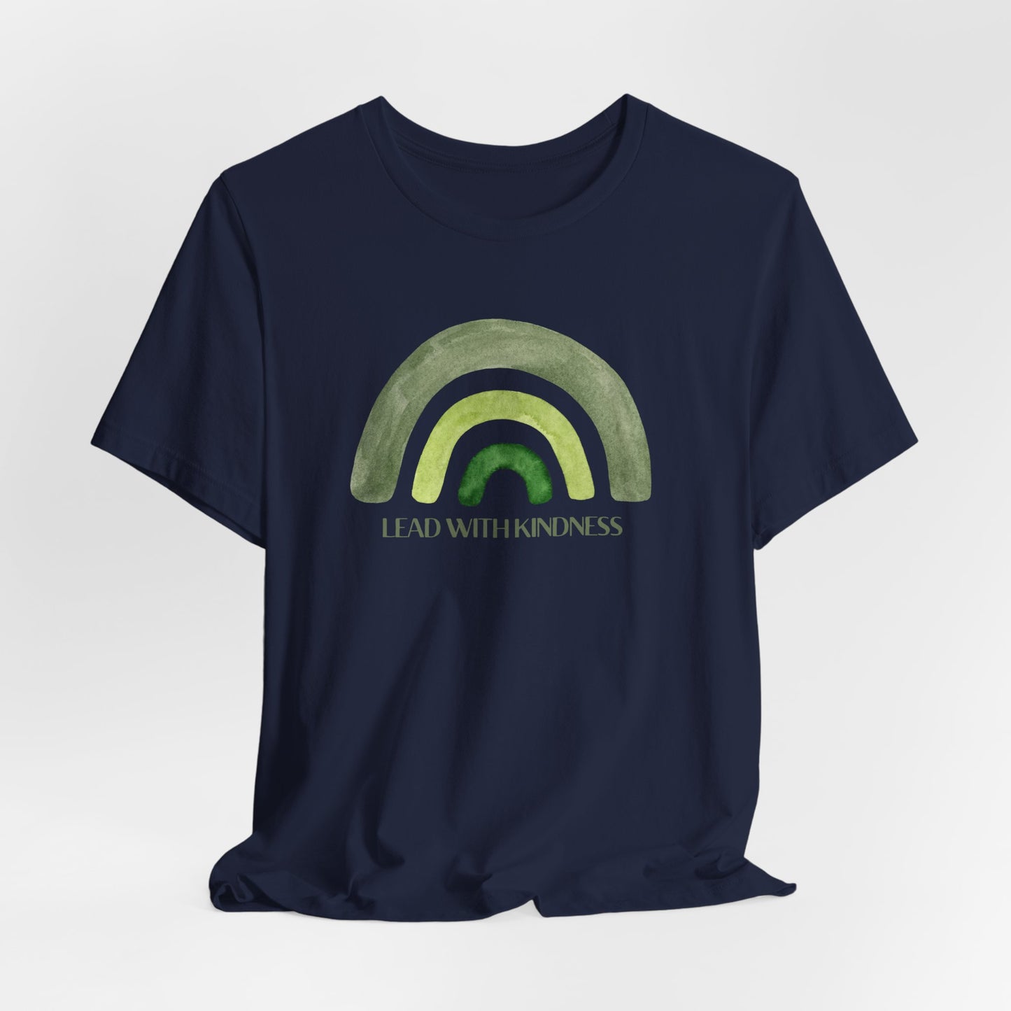 Lead With Kindness – Minimal Rainbow Graphic T-Shirt