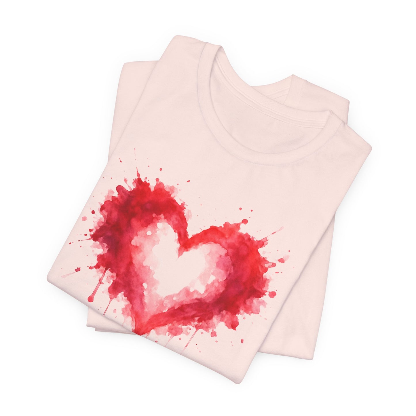 Watercolor Heart T-Shirt — Dripping Red Heart Tee
