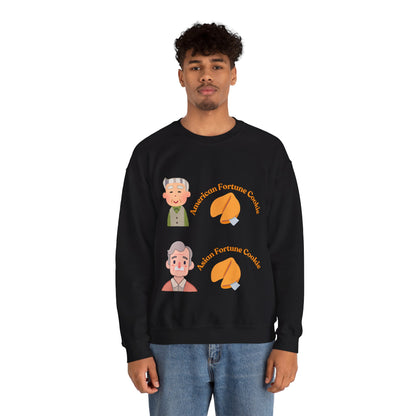 American vs Asian Fortune Cookie Crewneck – Funny Cozy Sweatshirt