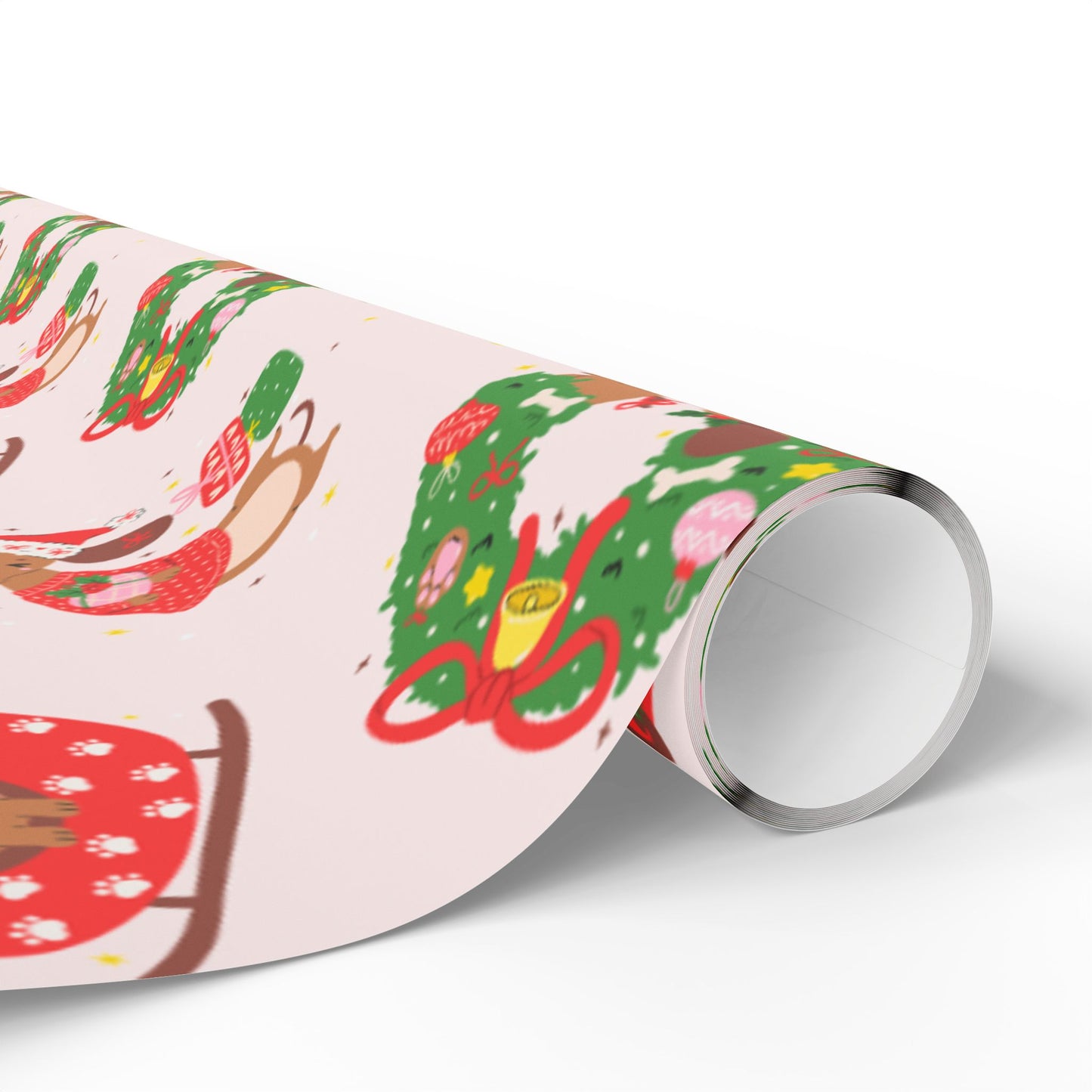 Christmas Sleigh Dogs Wrapping Paper