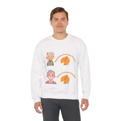 American vs Asian Fortune Cookie Crewneck – Funny Cozy Sweatshirt