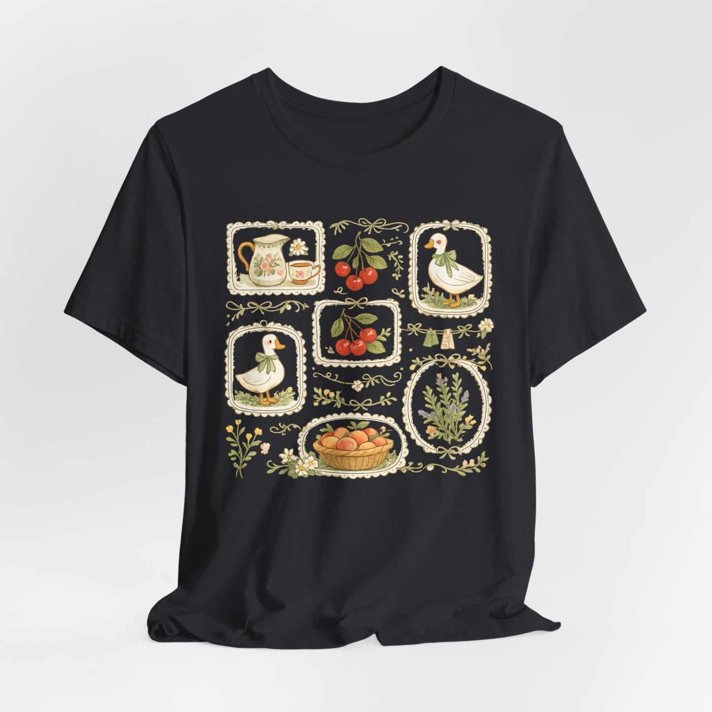 Cottage Garden Goose & Cherry Vintage Tee
