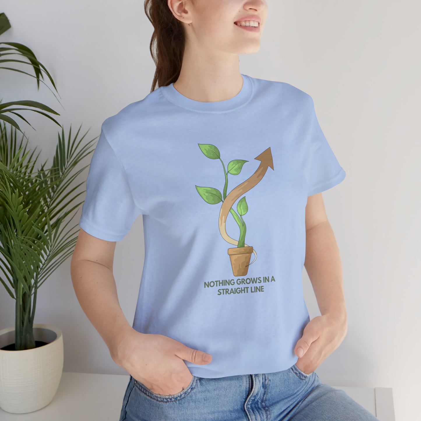 Nothing Grows in a Straight Line – Gardener's Unisex Tee