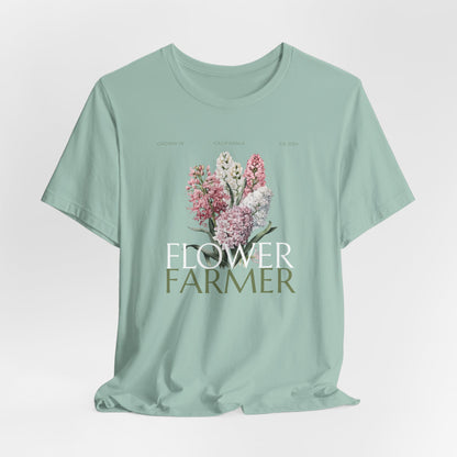 Flower Farmer T‑Shirt — Floral Bouquet Gardening Tee for Women & Men