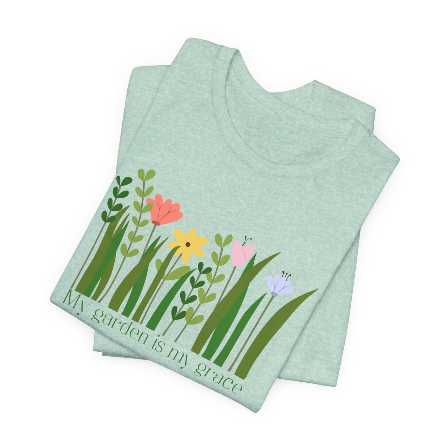 Floral Garden — My Garden Is My Grace Tee