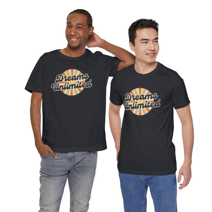Dreams Unlimited Tee — Retro Sunrise Graphic T‑Shirt