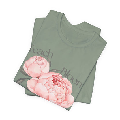 Teach Bloom Repeat Floral Tee — Teacher Appreciation Pink Peony Shirt
