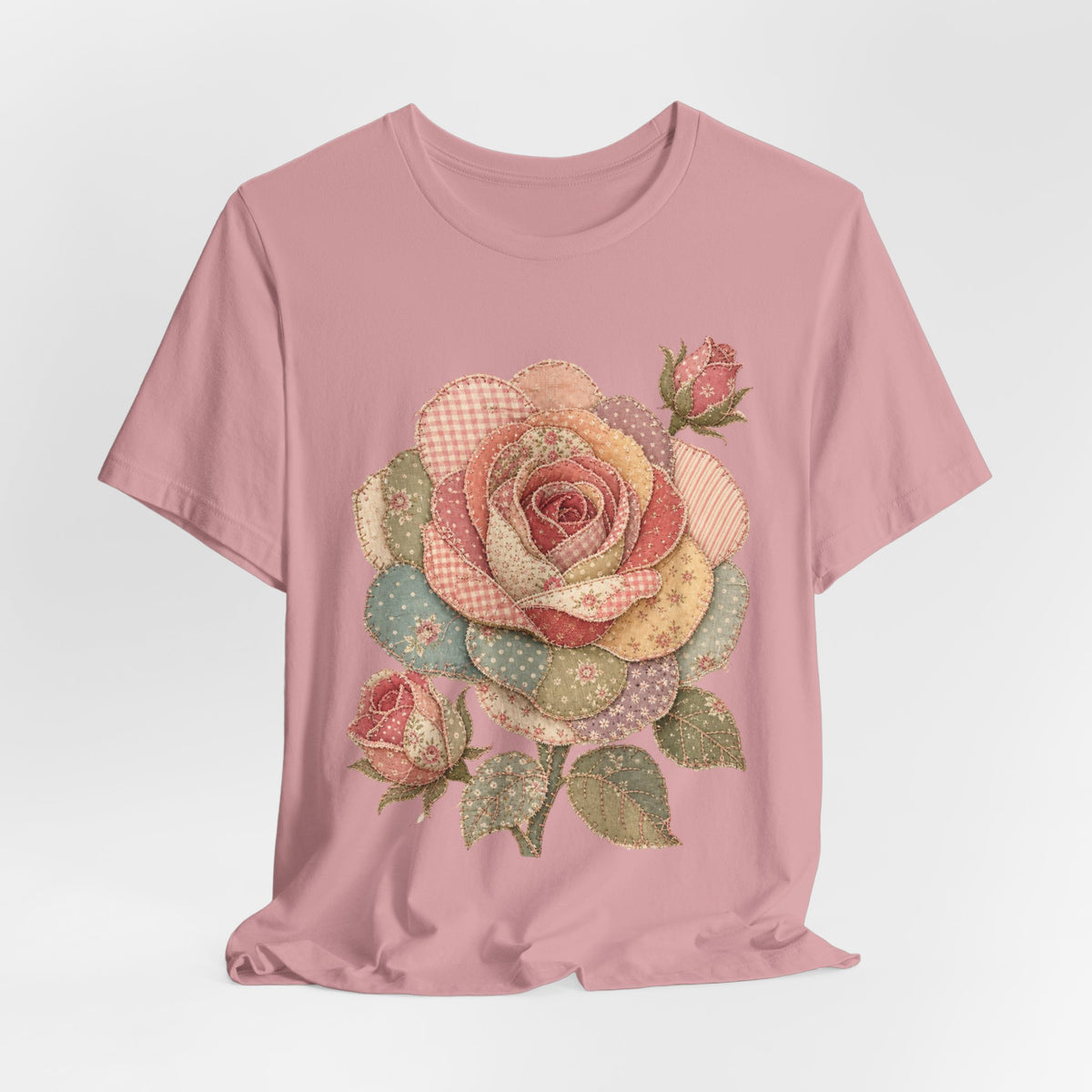 Vintage Patchwork Style Rose