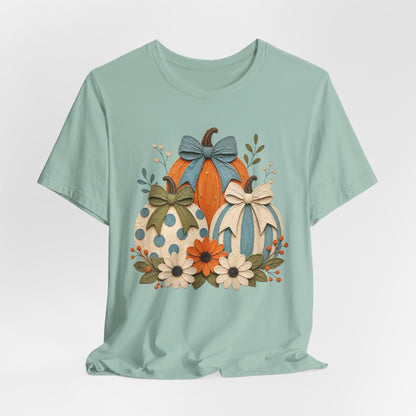 Autumn Pumpkins & Bows Tee