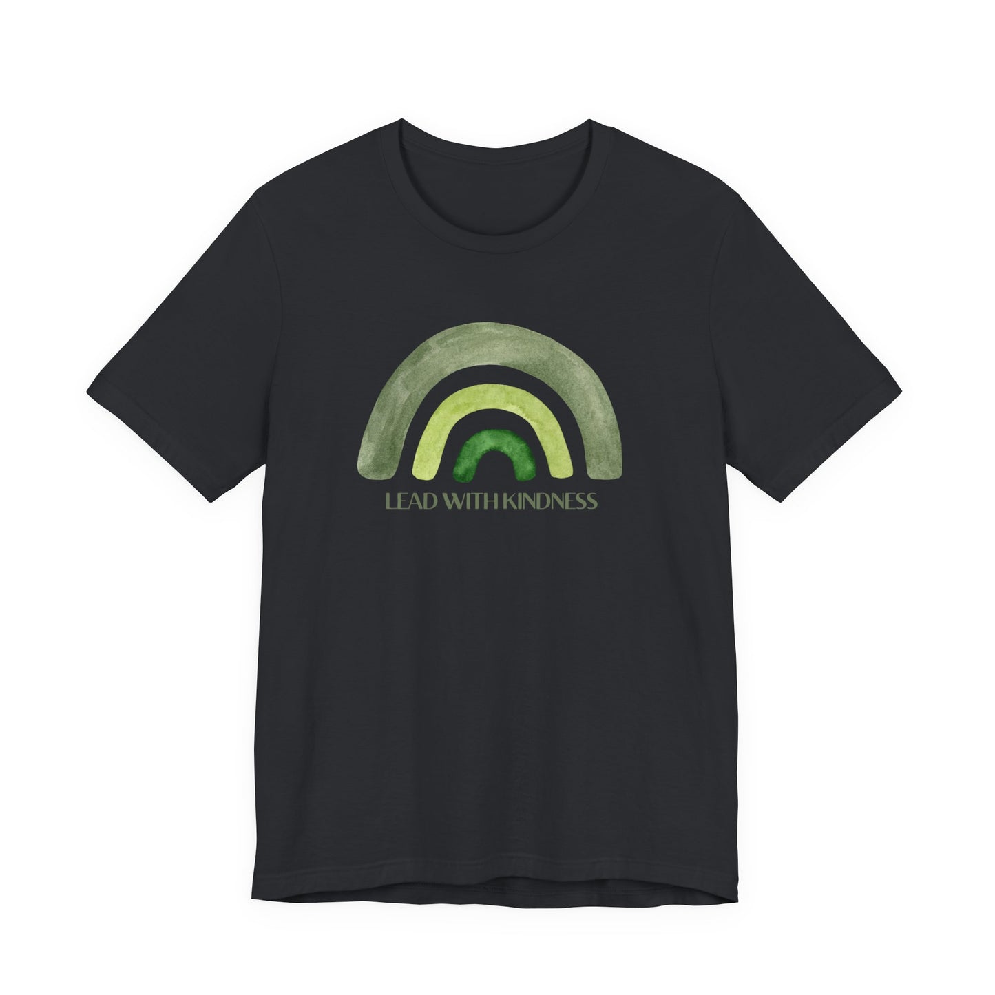 Lead With Kindness – Minimal Rainbow Graphic T-Shirt