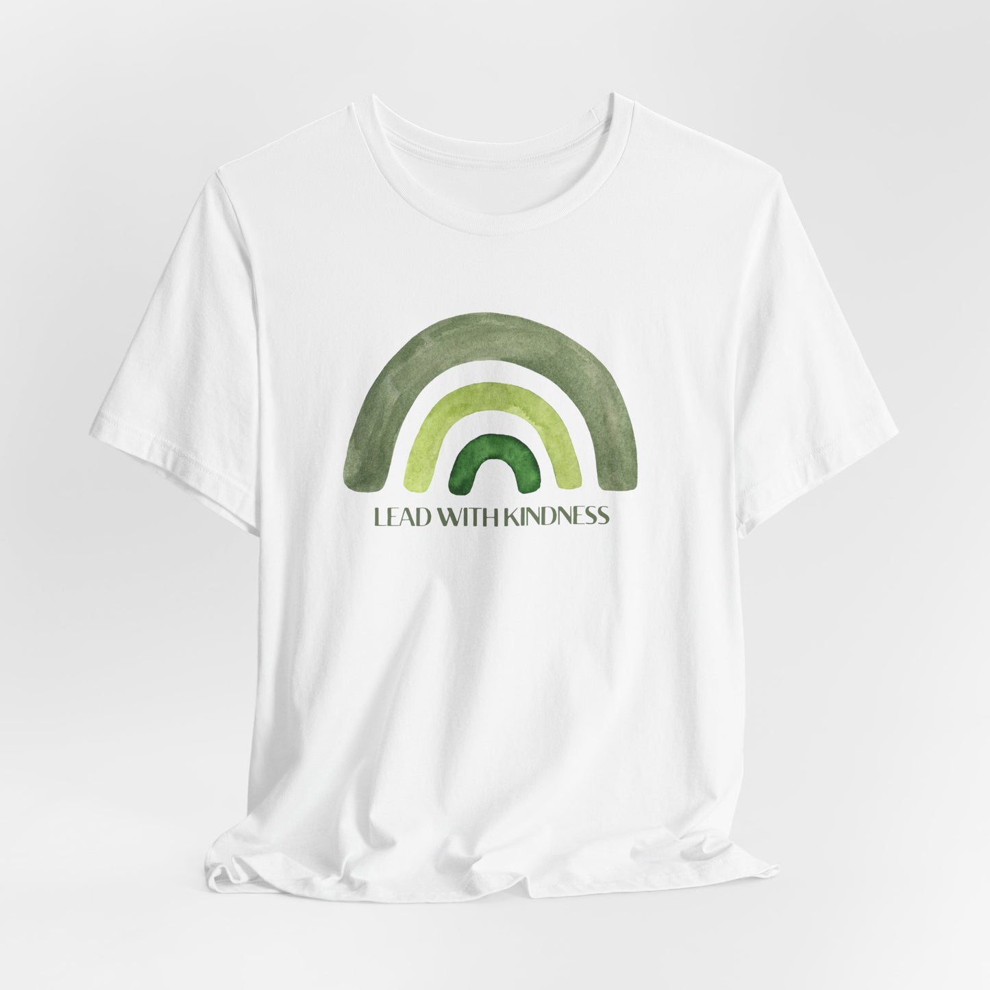 Lead With Kindness – Minimal Rainbow Graphic T-Shirt