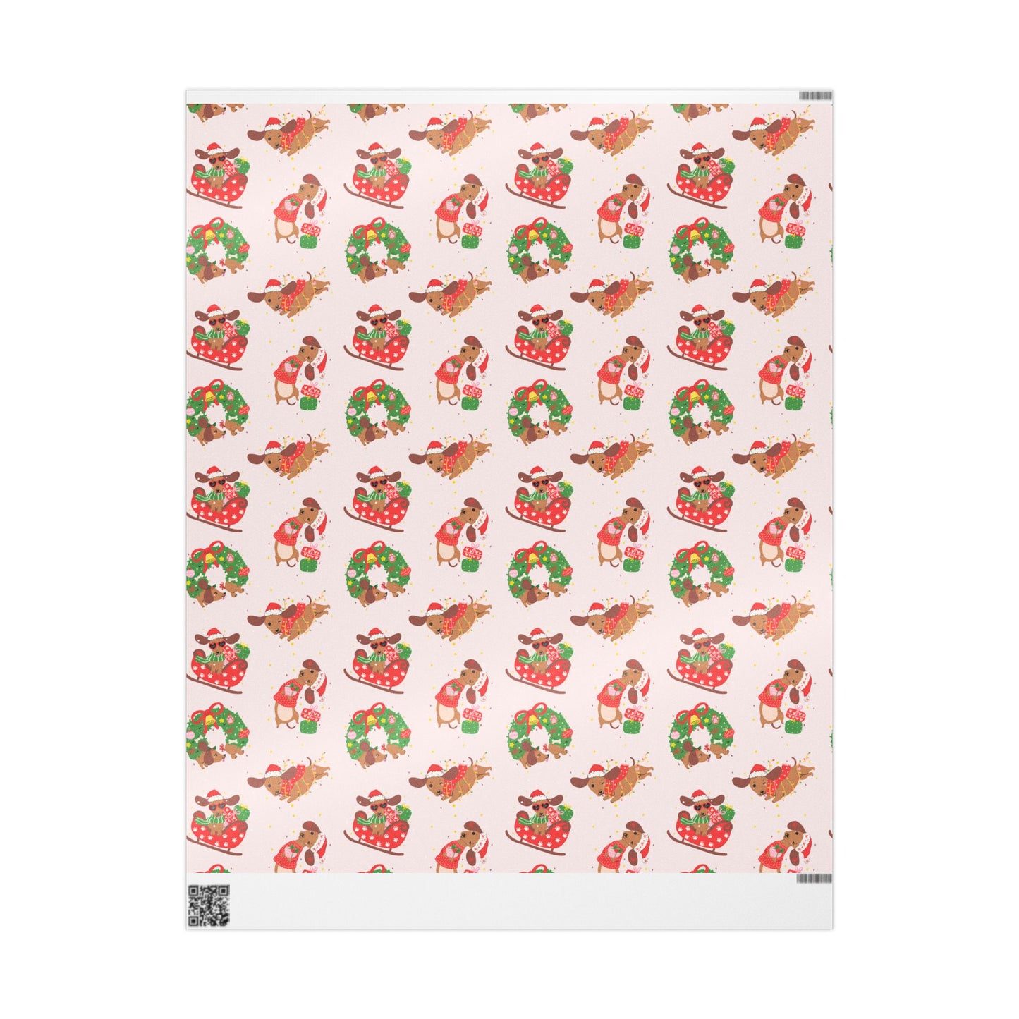 Christmas Sleigh Dogs Wrapping Paper