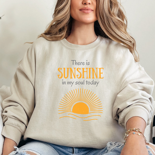 There Is Sunshine in My Soul Today – Soft Neutral Sweatshirt