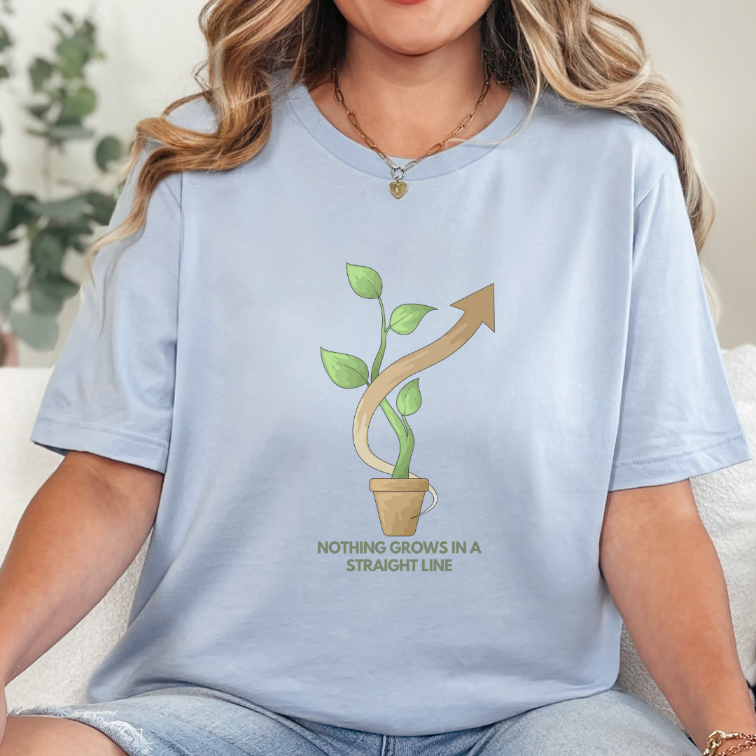 Nothing Grows in a Straight Line – Gardener's Unisex Tee
