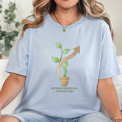 Nothing Grows in a Straight Line – Gardener's Unisex Tee