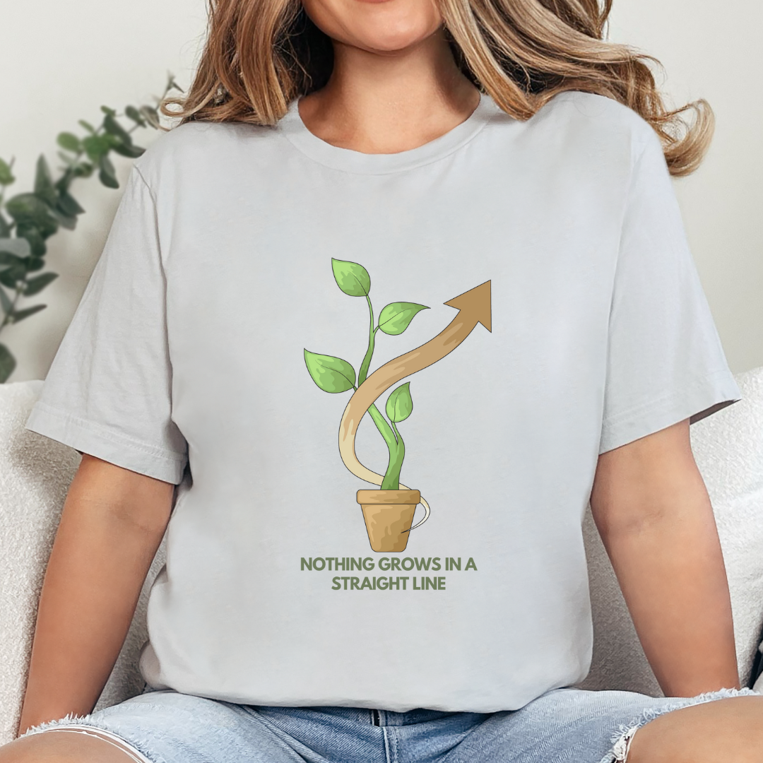 Nothing Grows in a Straight Line – Gardener's Unisex Tee