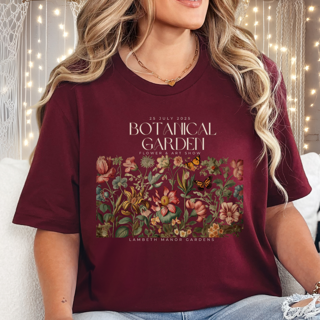 Botanical Garden Floral Tee — Vintage Flower Garden T-Shirt