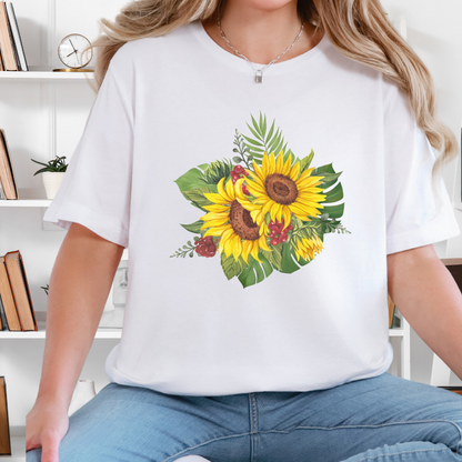 Sunflower Bouquet Tee – Floral Summer Graphic T-Shirt