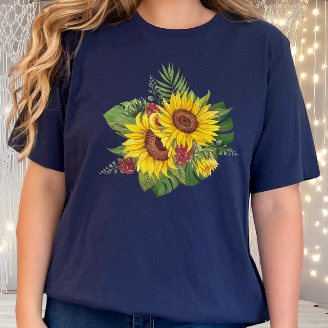 Sunflower Bouquet Tee – Floral Summer Graphic T-Shirt