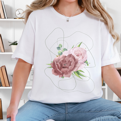 Vintage Floral Bouquet — Elegant Botanical Art Tee