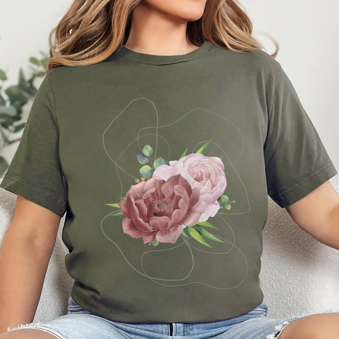 Vintage Floral Bouquet — Elegant Botanical Art Tee