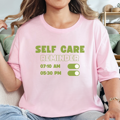 Self Care Reminder Tee – Minimalist Toggle Graphic Shirt