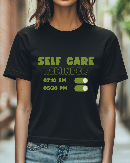 Self Care Reminder Tee – Minimalist Toggle Graphic Shirt