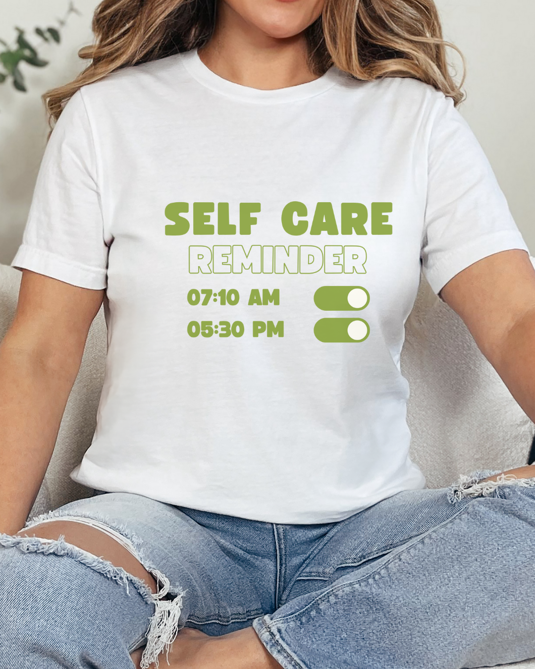 Self Care Reminder Tee – Minimalist Toggle Graphic Shirt