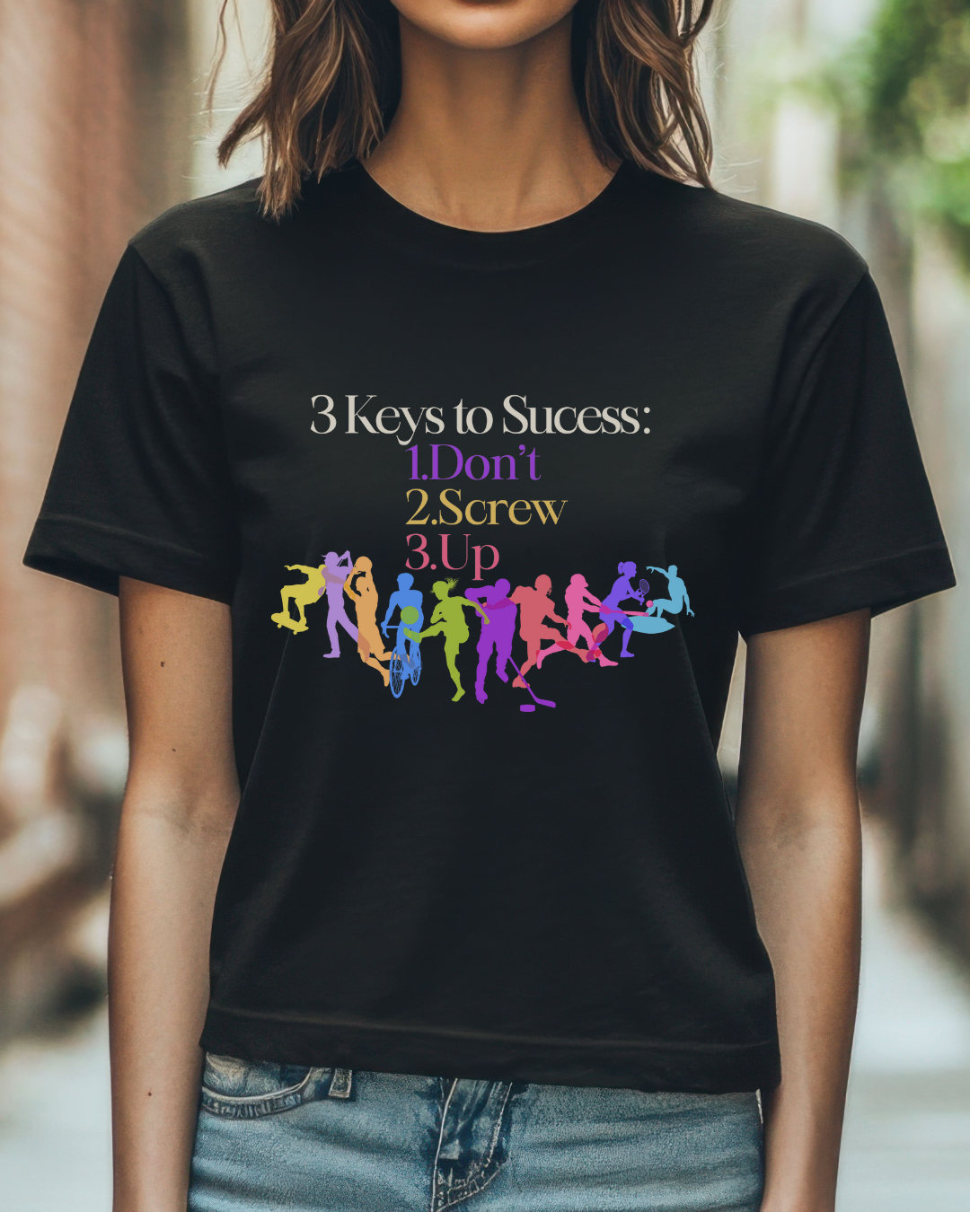 3 Keys to Success Tee – Funny Motivation Graphic Shirt