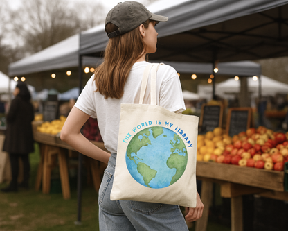 The World Is My Library Tote