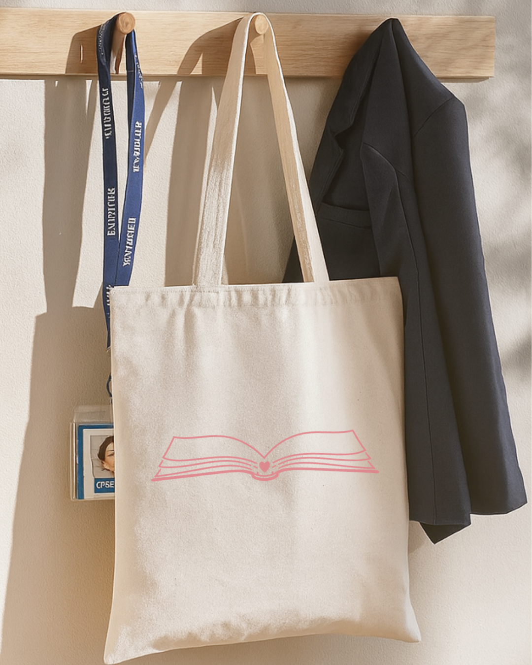 Book Lover Heart Tote