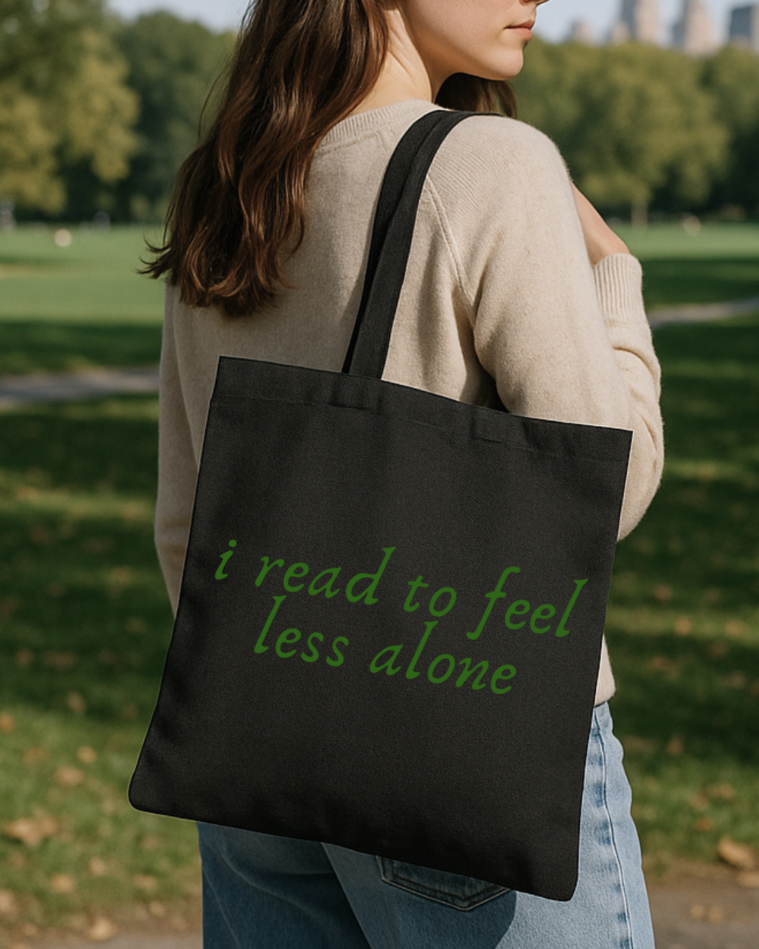 I Read to Feel Less Alone Tote Literary Canvas Tote