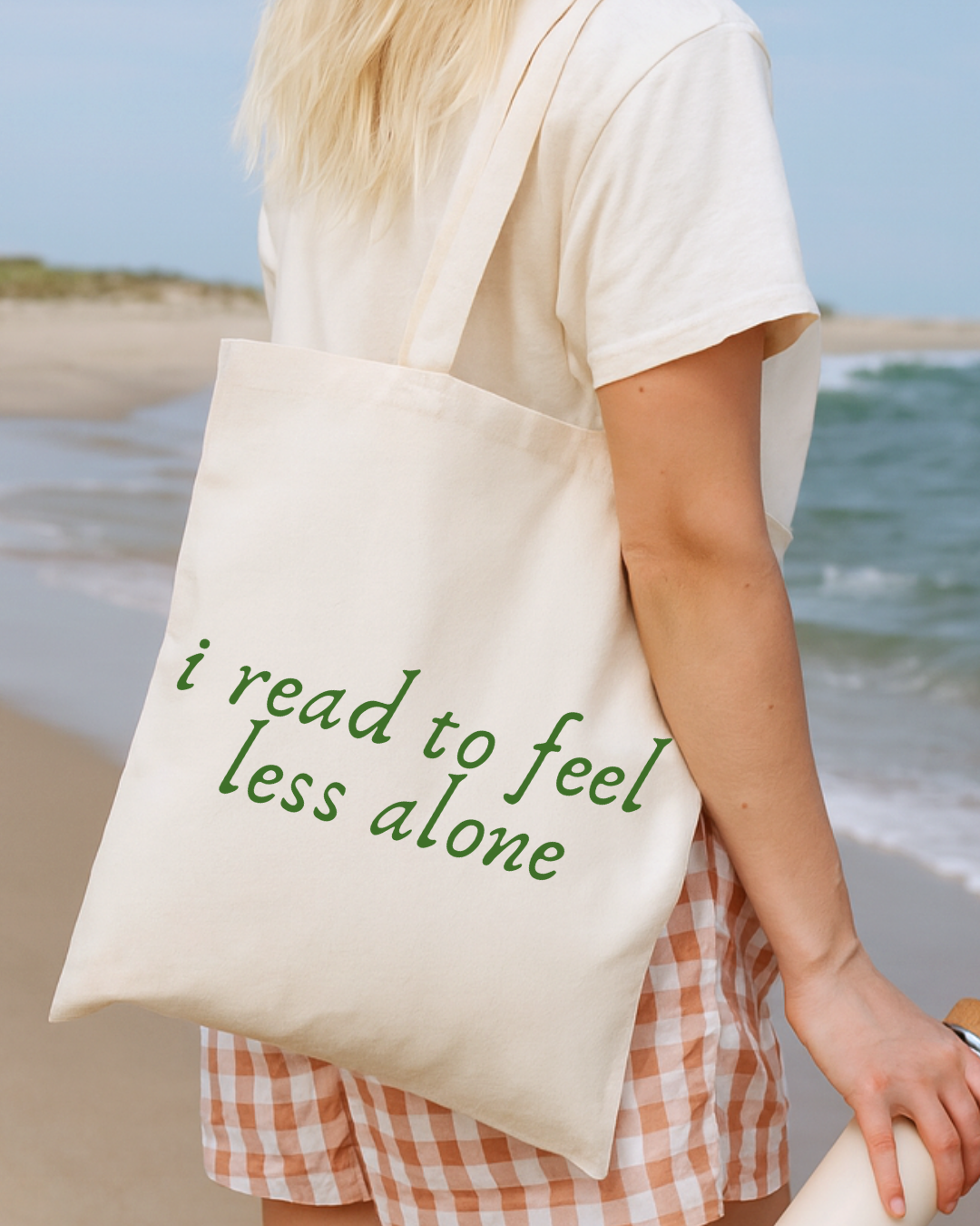 I Read to Feel Less Alone Tote Literary Canvas Tote