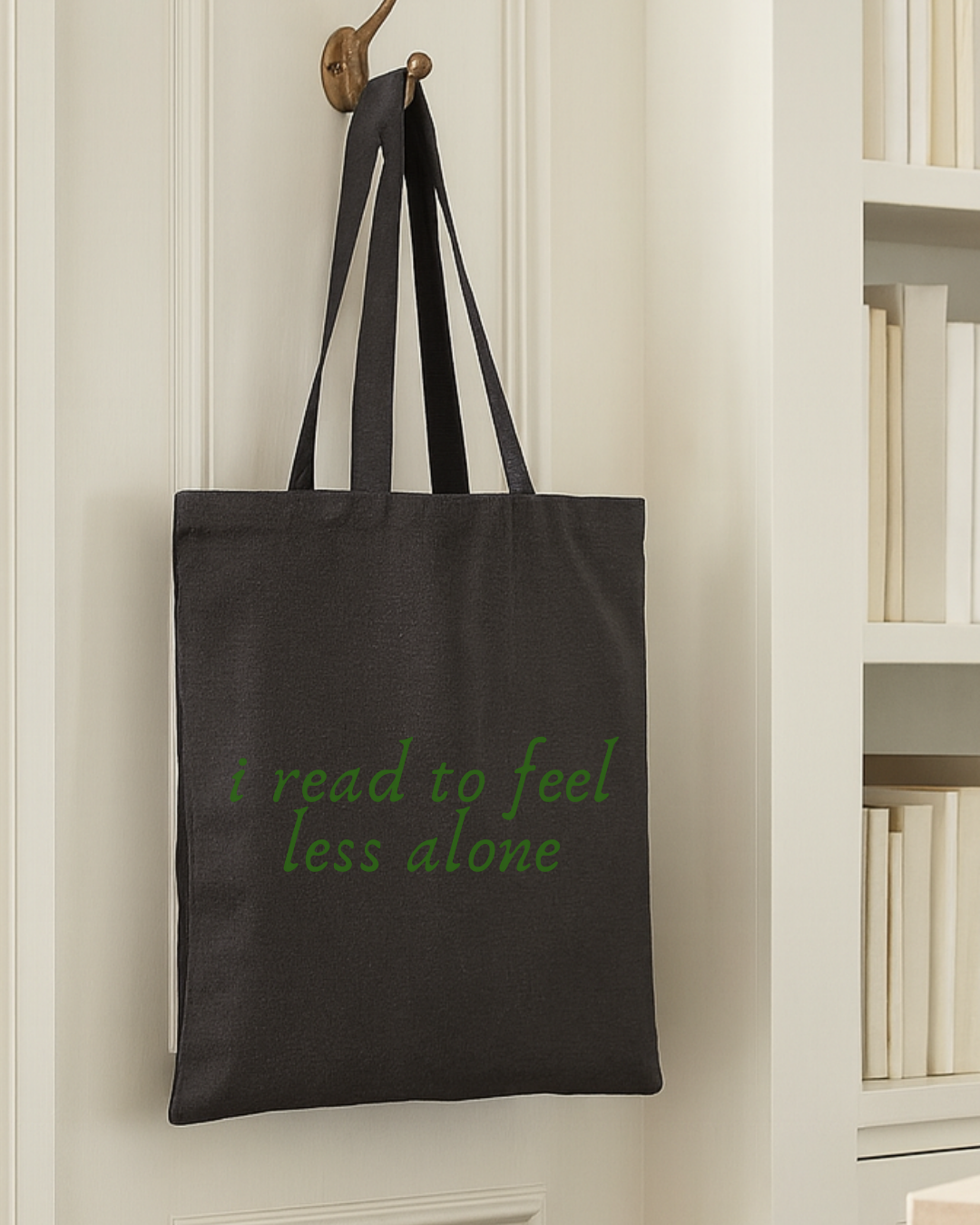 I Read to Feel Less Alone Tote Literary Canvas Tote