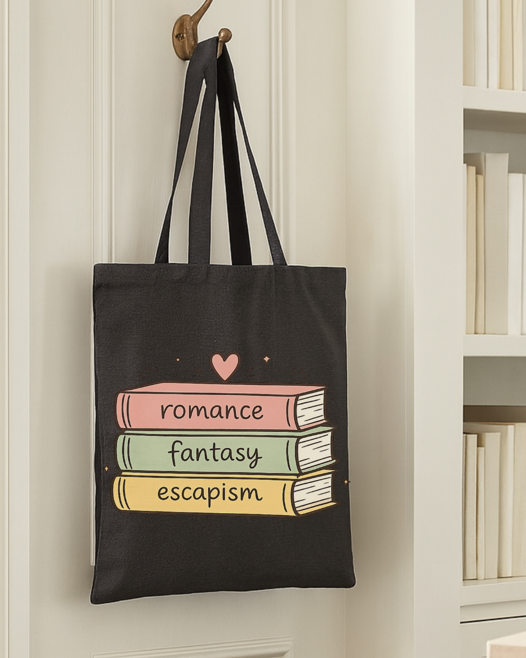 Book Lover Canvas Tote — Romance, Fantasy, Escapism Tote