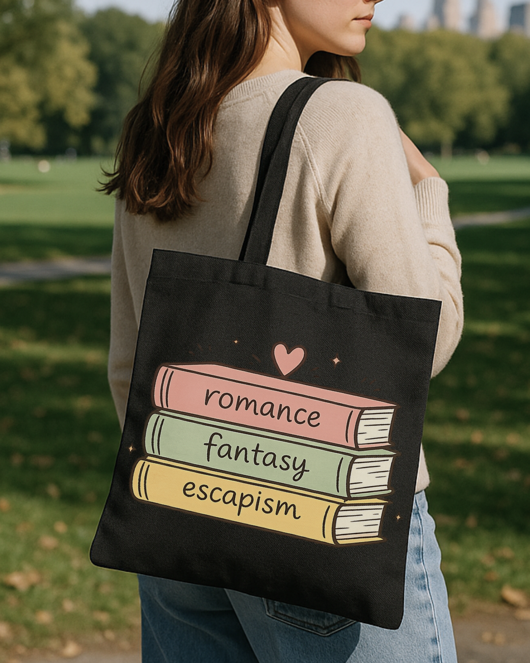 Book Lover Canvas Tote — Romance, Fantasy, Escapism Tote