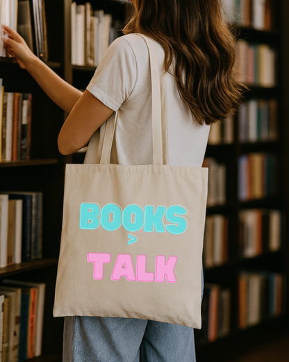 BOOKS > TALK Cotton Canvas Book Lover Tote