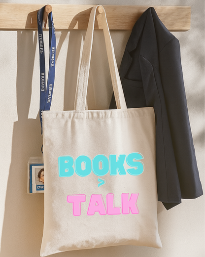 BOOKS > TALK Cotton Canvas Book Lover Tote