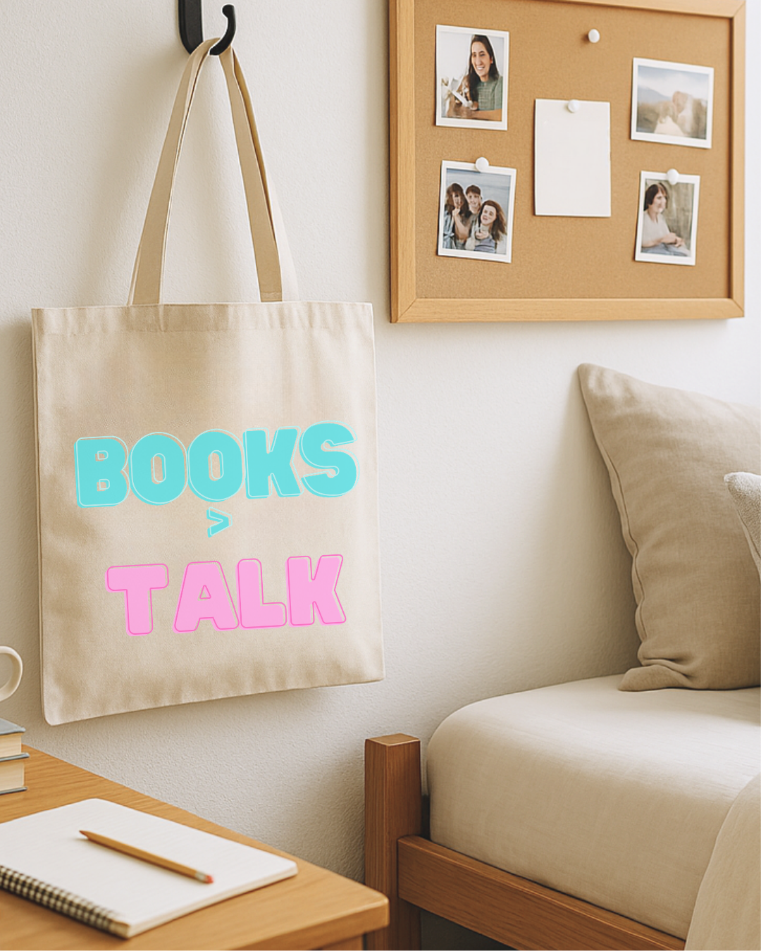 BOOKS > TALK Cotton Canvas Book Lover Tote