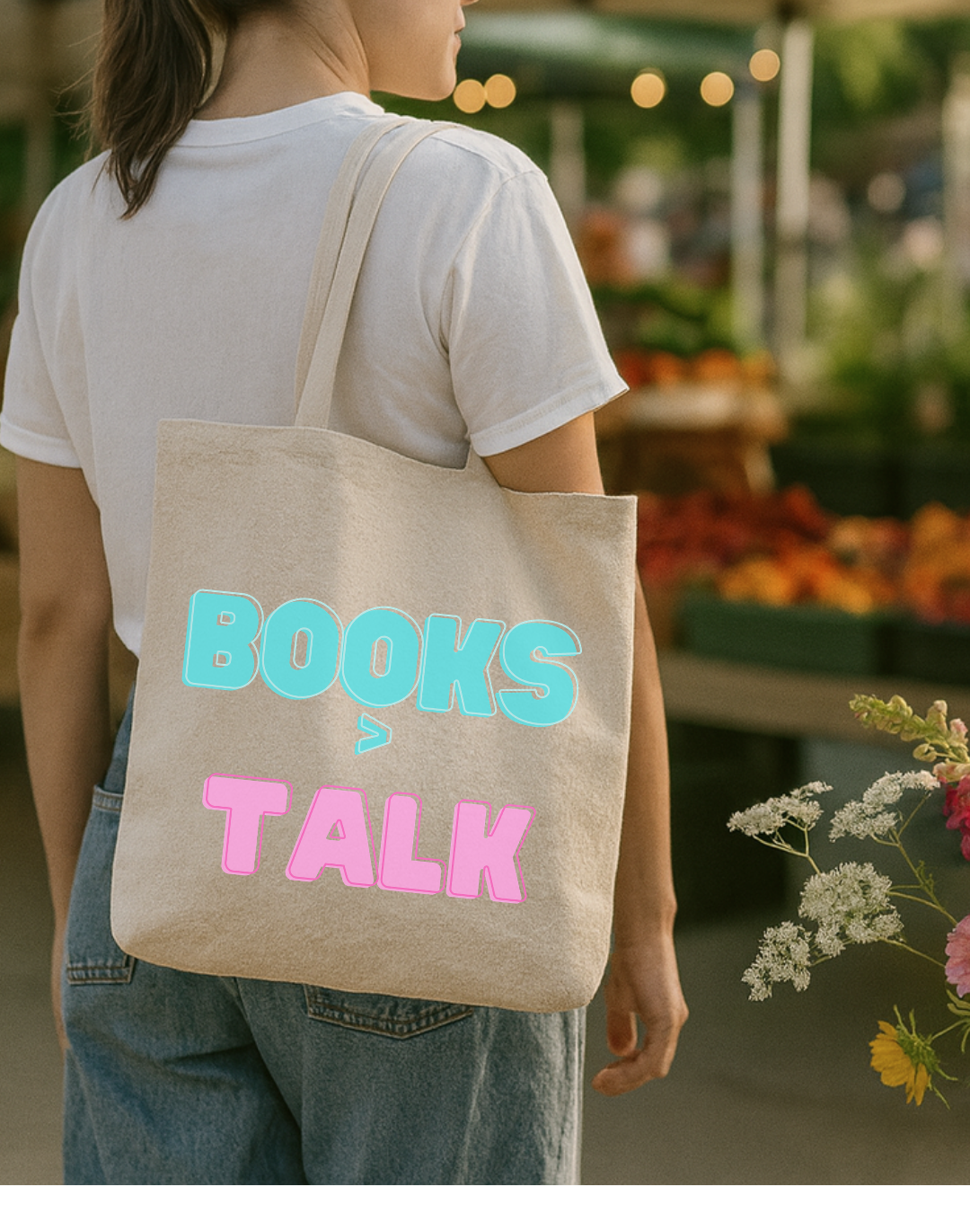 BOOKS > TALK Cotton Canvas Book Lover Tote