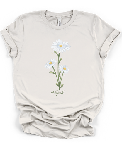 April Birthday Daisy T-shirt — Floral Tee