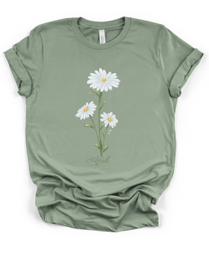 April Birthday Daisy T-shirt — Floral Tee