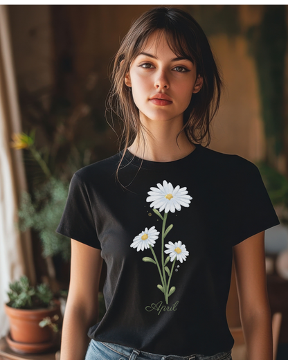 April Birthday Daisy T-shirt — Floral Tee