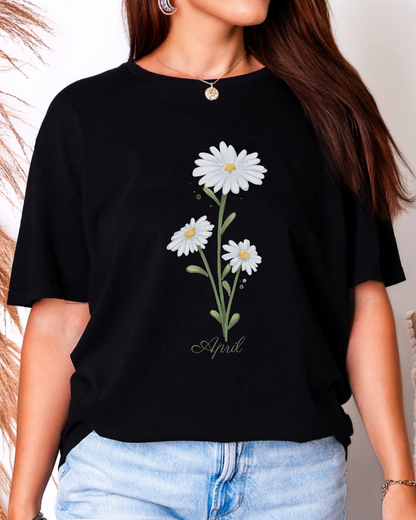 April Birthday Daisy T-shirt — Floral Tee