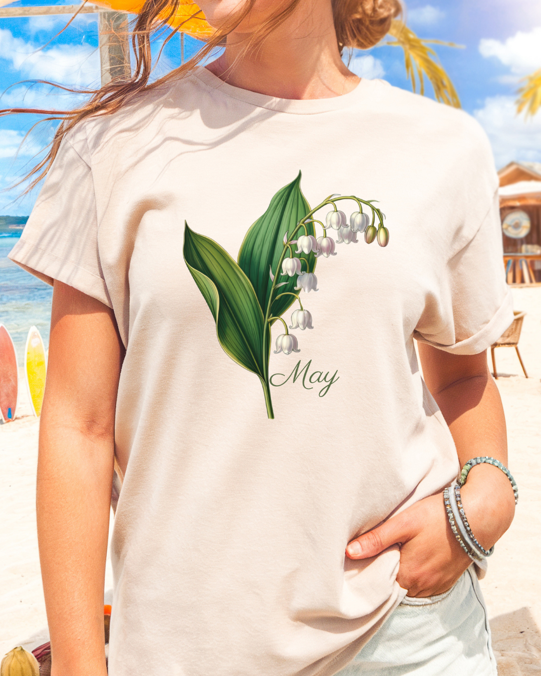May Birth Flower Tee – Lily of the Valley